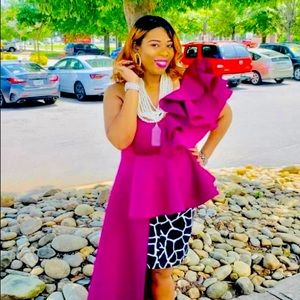 Fashionable Cascading Boutique Blouse